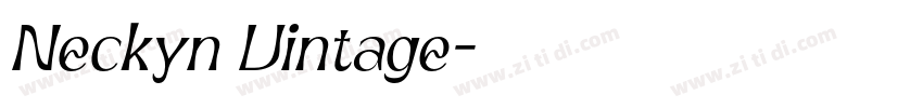 Neckyn Vintage字体转换